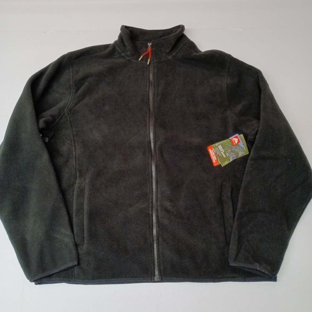 Ozark Trail Polar Fleece Jacket Men's Size‎ L Large Black Polyester
